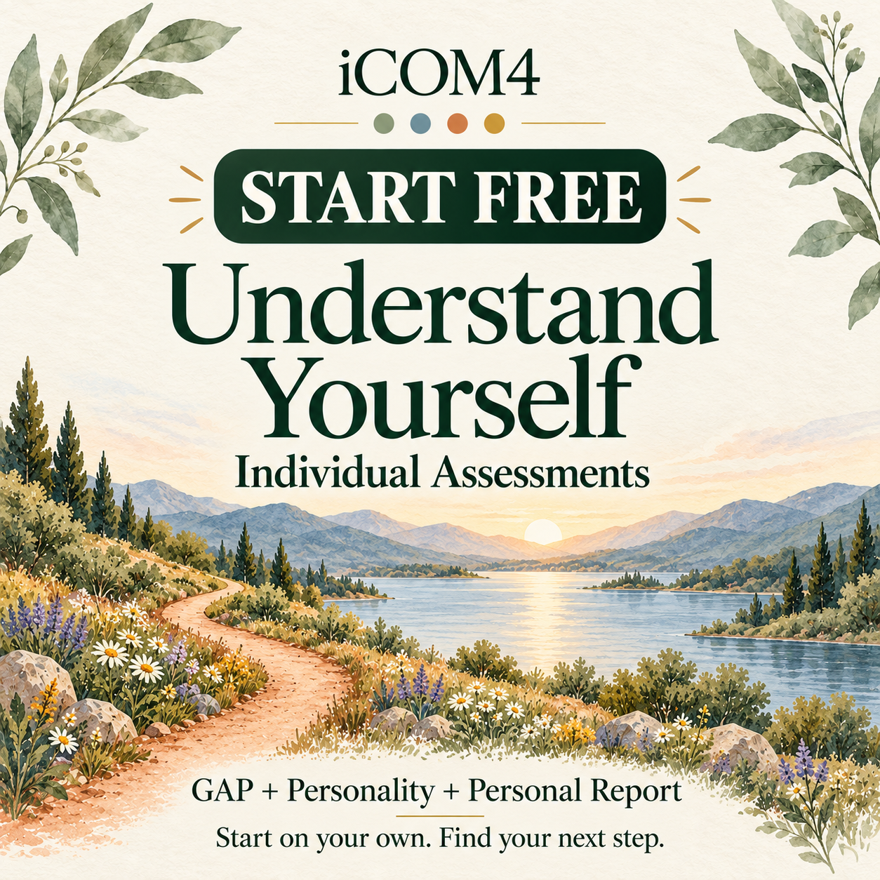 Start free, individual GAP and personality assessments with a personal report